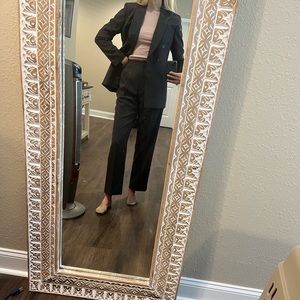 NWT Charcoal Gray Pinstripe Pantsuit Blazer + Pants